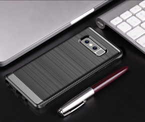 Силиконов гръб ТПУ Карбон за Samsung Galaxy Note 8 N950F черен